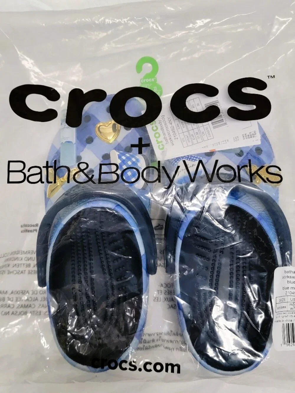 Bath & Body Works CROCS Limited Edition Gingham Scented Jibbitz Charms M5/W7 NEW - Picture 1 of 4